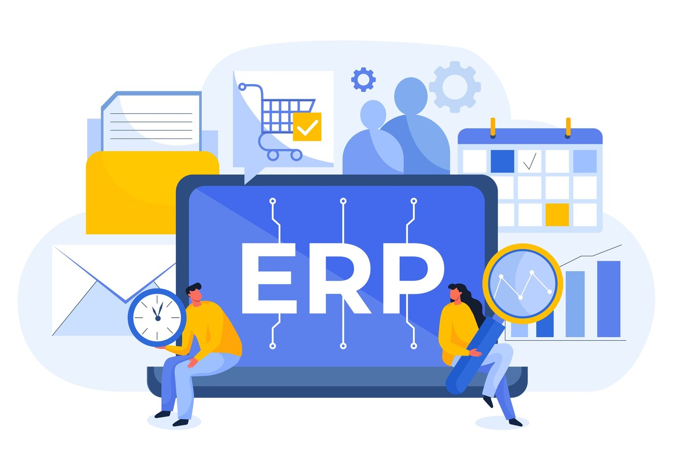 ERP - Enterprise Resource Planning stack of aakshauhini